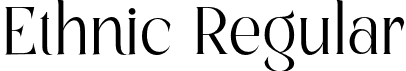 Ethnic Regular font - ethnic.otf