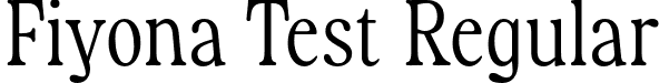 Fiyona Test Regular font - fiyonatest-regular.otf