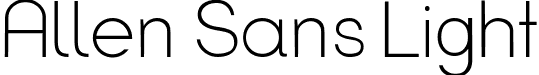 Allen Sans Light font - allensans-light.ttf