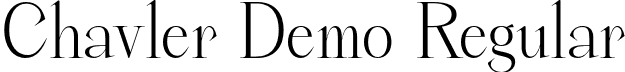 Chavler Demo Regular font - Chavler-Regular.otf