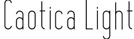 Caotica Light font - Caotica-Light.otf