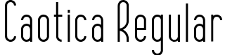 Caotica Regular font - Caotica-Regular.otf