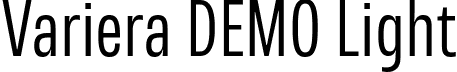 Variera DEMO Light font - VarieraDEMO-Light.ttf