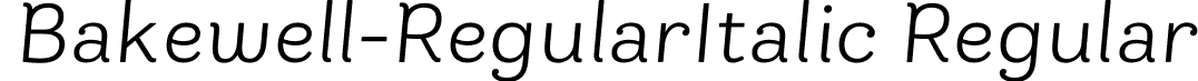 Bakewell-RegularItalic Regular font - Bakewell-RegularItalic.otf