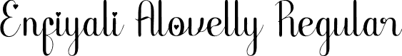 Enfiyali Alovelly Regular font - Enfiyali-Alovelly-Demo.otf