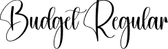 Budget Regular font - Budget.otf