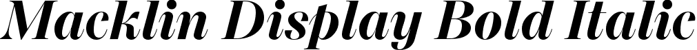 Macklin Display Bold Italic font - MacklinDisplay-BoldItalic.ttf