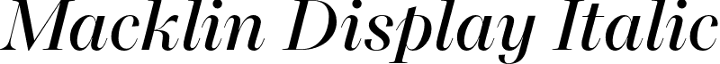 Macklin Display Italic font - MacklinDisplay-Italic.otf