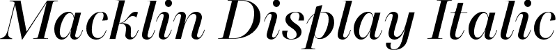 Macklin Display Italic font - MacklinDisplay-Italic.ttf