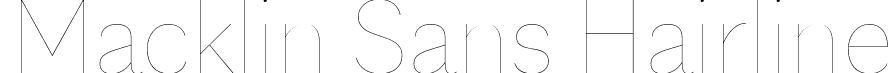 Macklin Sans Hairline font - MacklinSans-Hairline.otf