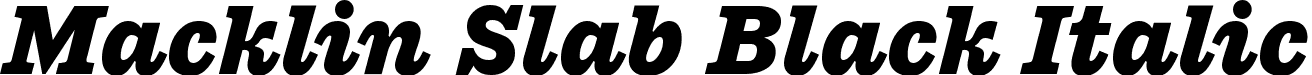 Macklin Slab Black Italic font - MacklinSlab-BlackItalic.ttf