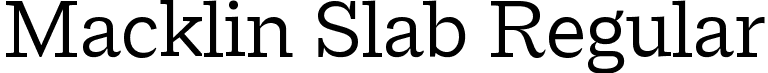 Macklin Slab Regular font - MacklinSlab-Regular.ttf