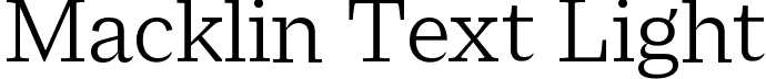 Macklin Text Light font - MacklinText-Light.ttf