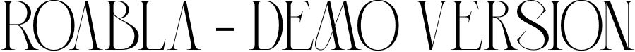 Roabla - Demo Version font - roablademoversionregular-yyjve.otf