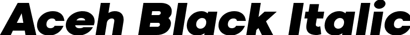 Aceh Black Italic font - Aceh-Black Oblique.ttf