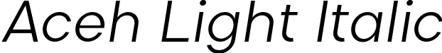 Aceh Light Italic font - Aceh-Light Oblique.otf