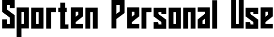 Sporten Personal Use font - SportenPersonalUse-nRYDV.otf