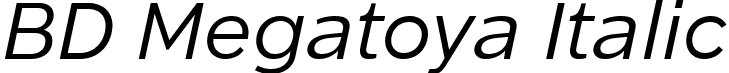 BD Megatoya Italic font - BD Megatoya Italic.ttf