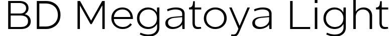 BD Megatoya Light font - BD Megatoya Light.ttf