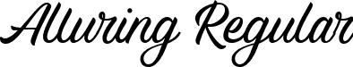 Alluring Regular font - alluring.ttf