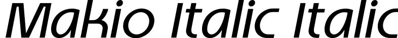 Makio Italic Italic font - Makio Italic.otf