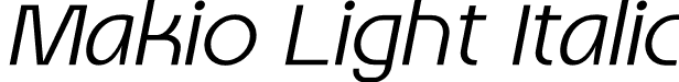 Makio Light Italic font - Makio Light Italic.otf