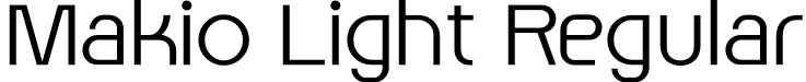 Makio Light Regular font - Makio Light.ttf