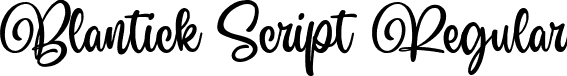 Blantick Script Regular font - Blantick Script.ttf