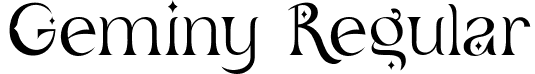 Geminy Regular font - Geminy.ttf