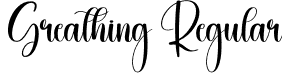 Greathing Regular font - Greathing.otf