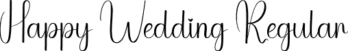 Happy Wedding Regular font - Happy-Wedding.otf