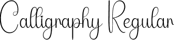 Calligraphy Regular font - Calligraphy.otf