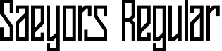 Saeyors Regular font - Saeyors-Demo.otf