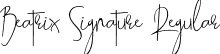 Beatrix Signature Regular font - Beatrix Signature.ttf