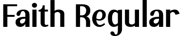 Faith Regular font - Faith.ttf