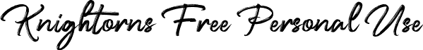 Knightorns Free Personal Use font - knightornsfreepersonalusescrip-9m68k.otf