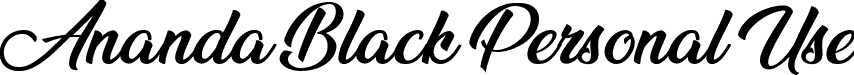 Ananda Black Personal Use font - AnandaBlackPersonalUseRegular-rg9Rx.ttf