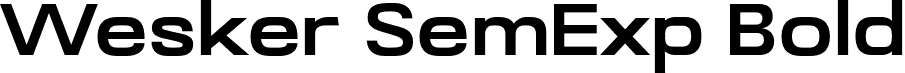 Wesker SemExp Bold font - Wesker-BoldSemiExpanded.otf