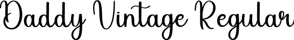 Daddy Vintage Regular font - Daddy-Vintage.otf