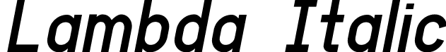 Lambda Italic font - Lambda-Italic.ttf