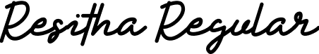 Resitha Regular font - Resitha.ttf