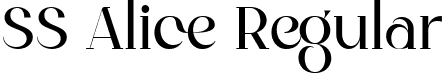 SS Alice Regular font - SS Alice.ttf