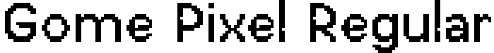 Gome Pixel Regular font - GomePixel-Regular.otf