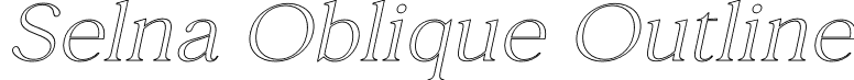 Selna Oblique Outline font - Selna-ObliqueOutline.otf