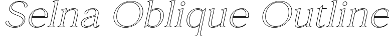 Selna Oblique Outline font - Selna-ObliqueOutline.ttf