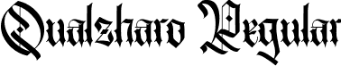 Qualzharo Regular font - Qualzharo.ttf