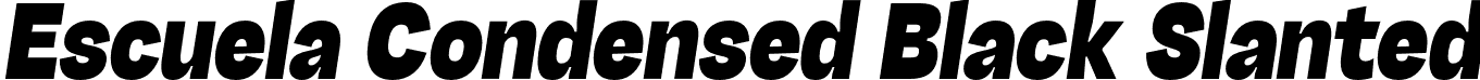 Escuela Condensed Black Slanted font - Escuela-CondensedBlackSlanted.otf