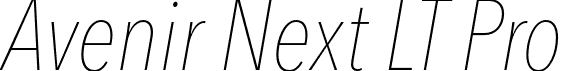 Avenir Next LT Pro font - AvenirNextLTPro-UltLtCnIt.otf