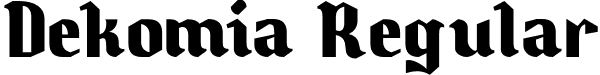 Dekomia Regular font - Dekomia-Regular.otf