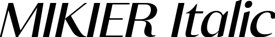 MIKIER Italic font - Mikier Italic.otf